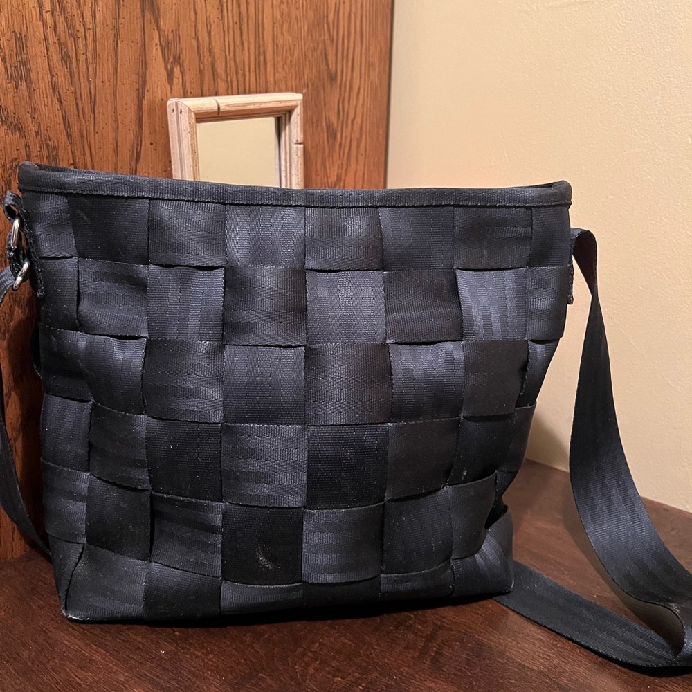 Harveys Black Woven Shoulder Bag